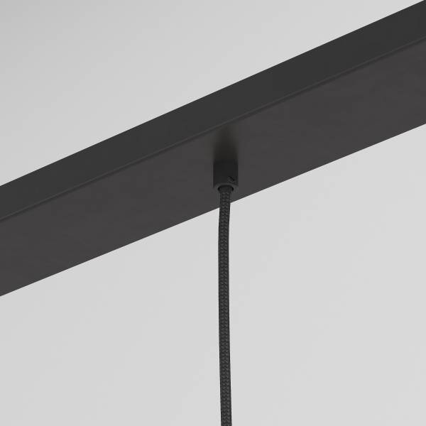 Pendelleuchte ONI - Nylon / Eisen - 3-flammig - Schwarz