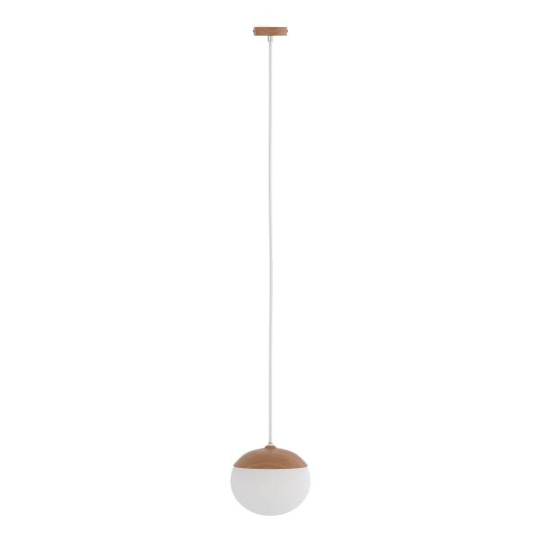 Pendelleuchte MENTY Typ B - Opalglas / Eisen - 1-flammig