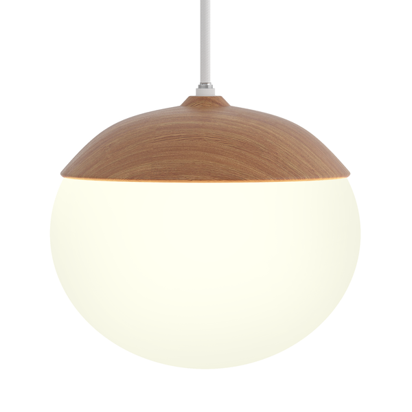 Pendelleuchte MENTY Typ B - Opalglas / Eisen - 1-flammig