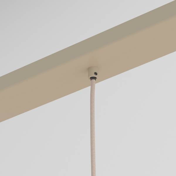 Pendelleuchte ONI - Nylon / Eisen - 3-flammig - Beige