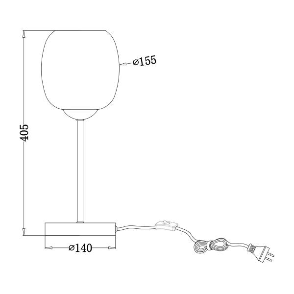 Tischleuchte ARMTA - Glas / Eisen - 1-flammig
