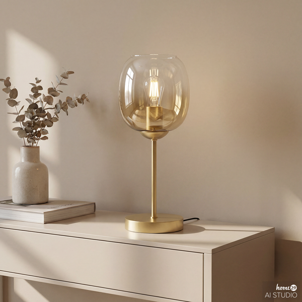 Tischleuchte ARMTA - Glas / Eisen - 1-flammig