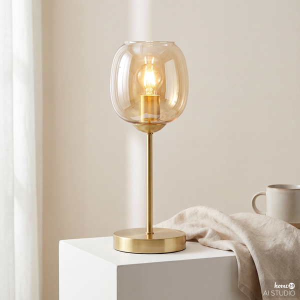 Tischleuchte ARMTA - Glas / Eisen - 1-flammig