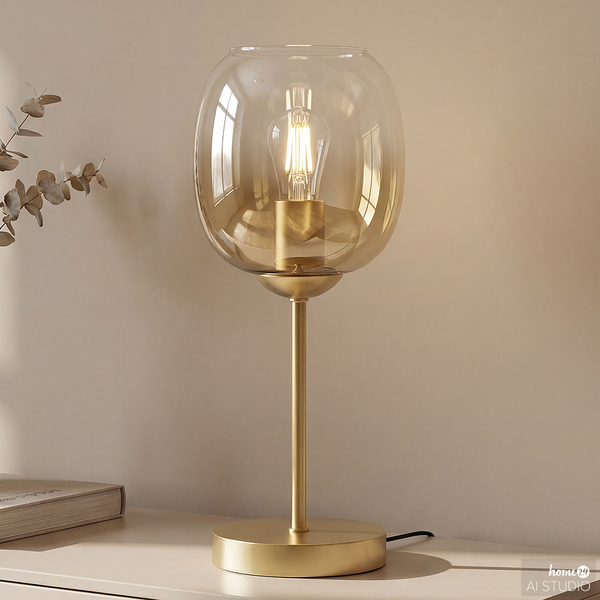Tischleuchte ARMTA - Glas / Eisen - 1-flammig