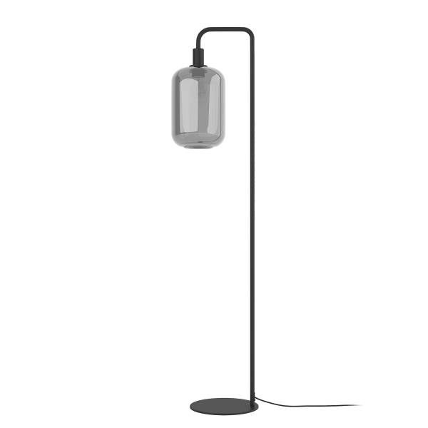 Stehleuchte MOME Typ B - Rauchglas / Eisen - 1-flammig