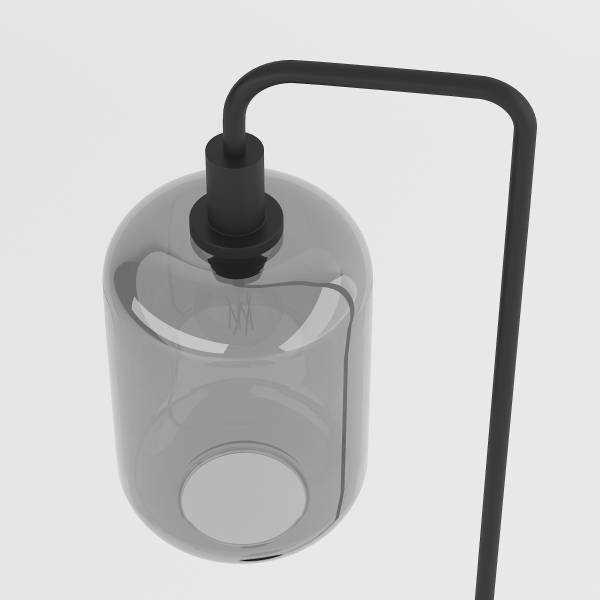 Stehleuchte MOME Typ B - Rauchglas / Eisen - 1-flammig