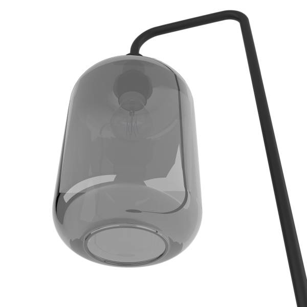 Stehleuchte MOME Typ B - Rauchglas / Eisen - 1-flammig