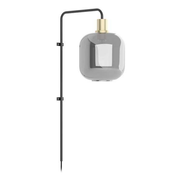 Wandleuchte MOME - Rauchglas / Eisen - 1-flammig - Höhe: 70 cm