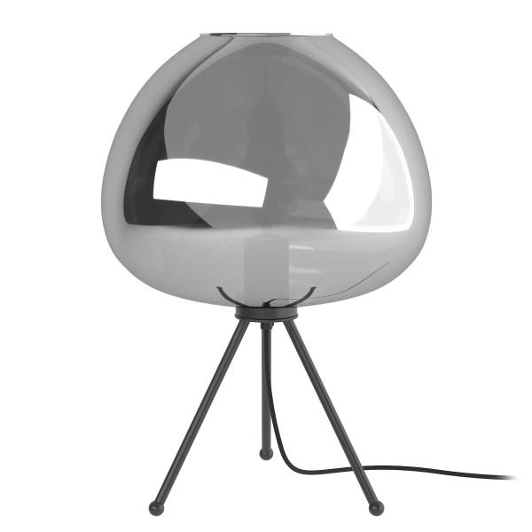 Tischleuchte ARA - Rauchglas / Eisen - 1-flammig