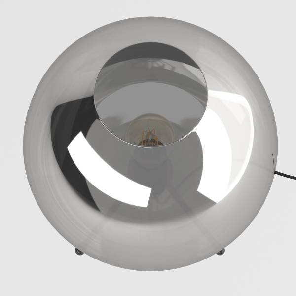Tischleuchte ARA - Rauchglas / Eisen - 1-flammig