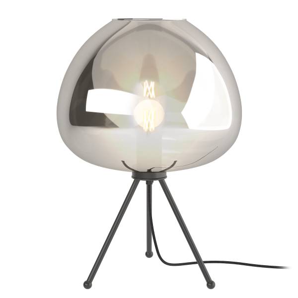 Tischleuchte ARA - Rauchglas / Eisen - 1-flammig