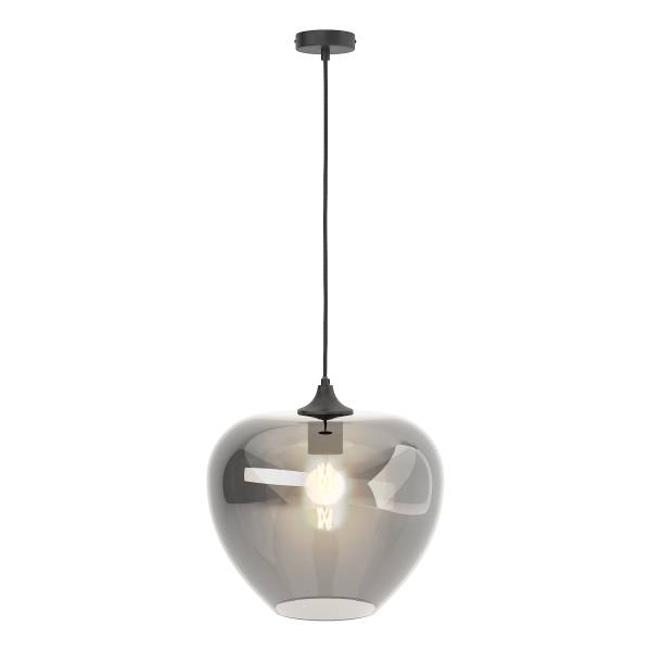 Pendelleuchte ARA - Rauchglas / Eisen - 1-flammig