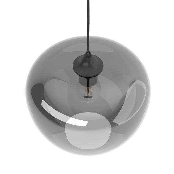 Pendelleuchte ARA - Rauchglas / Eisen - 1-flammig