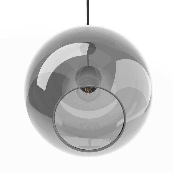 Pendelleuchte ARA - Rauchglas / Eisen - 1-flammig