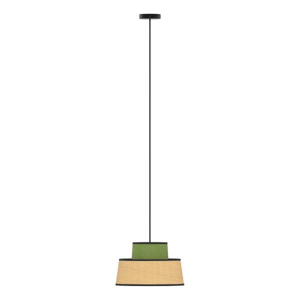 Pendelleuchte OKO Typ A - Rattan / Textil - 1-flammig
