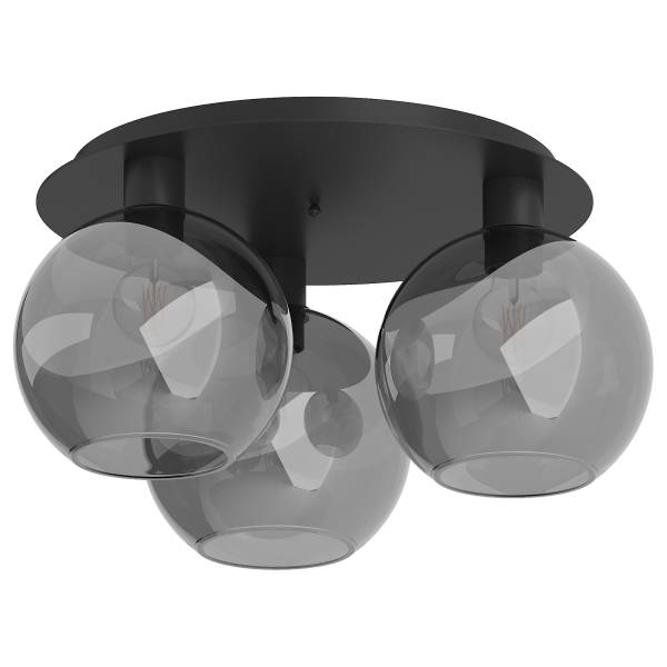 Deckenleuchte ENTEA - Glas / Eisen - Flammenanzahl: 3