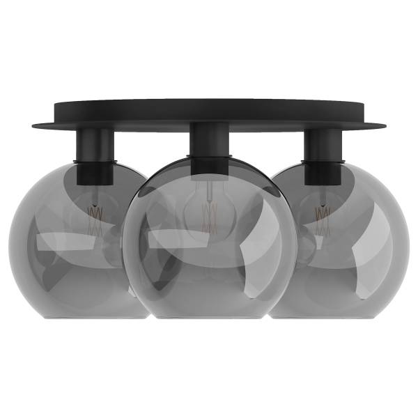 Deckenleuchte ENTEA - Glas / Eisen - Flammenanzahl: 3