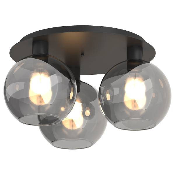 Deckenleuchte ENTEA - Glas / Eisen - Flammenanzahl: 3