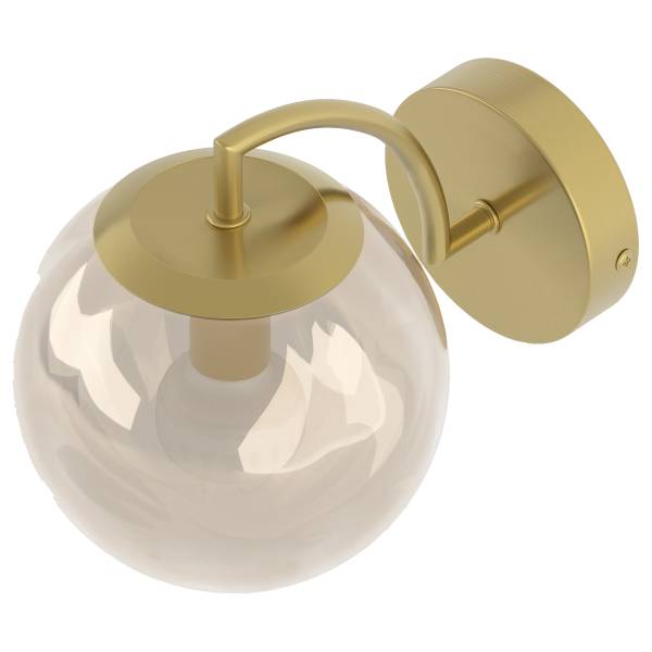 Wandleuchte CARTY - Glas / Eisen - 1-flammig - Bernstein