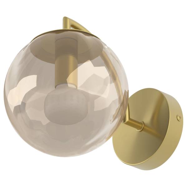 Wandleuchte CARTY - Glas / Eisen - 1-flammig - Bernstein