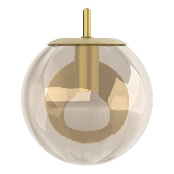 Wandleuchte CARTY - Glas / Eisen - 1-flammig - Bernstein