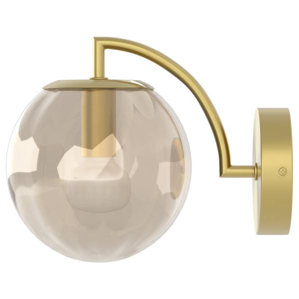 Wandleuchte CARTY - Glas / Eisen - 1-flammig - Bernstein