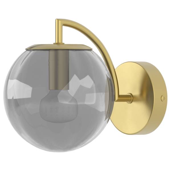 Wandleuchte CARTY - Glas / Eisen - 1-flammig - Grau