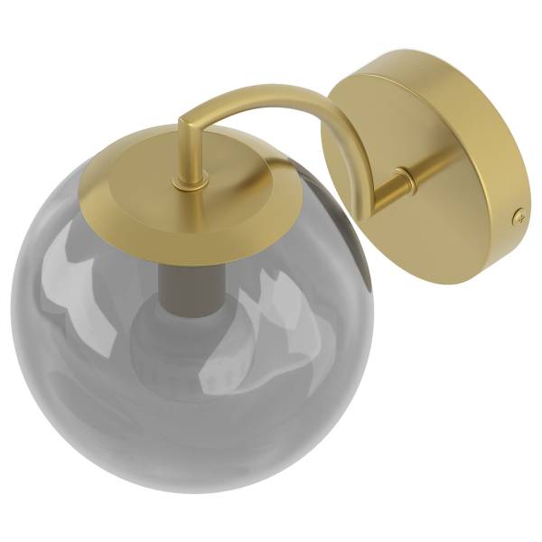 Wandleuchte CARTY - Glas / Eisen - 1-flammig - Grau