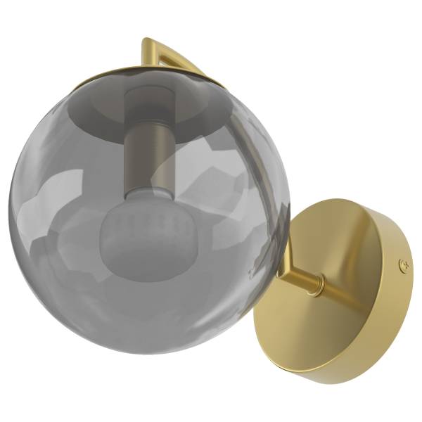 Wandleuchte CARTY - Glas / Eisen - 1-flammig - Grau
