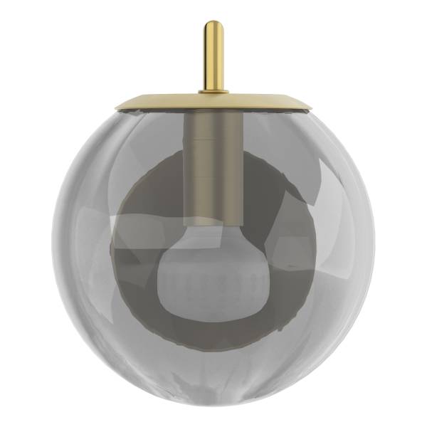 Wandleuchte CARTY - Glas / Eisen - 1-flammig - Grau