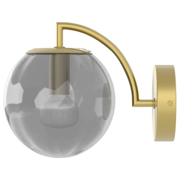 Wandleuchte CARTY - Glas / Eisen - 1-flammig - Grau