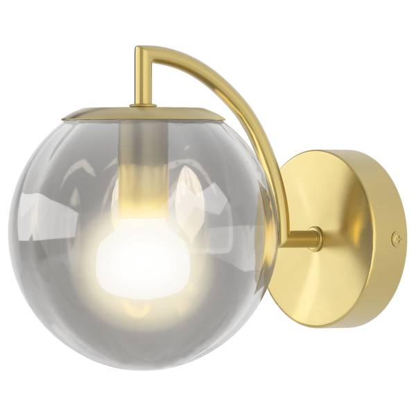Wandleuchte CARTY - Glas / Eisen - 1-flammig - Grau