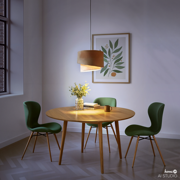 Pendelleuchte OKO Typ B - Textil / Rattan - 1-flammig
