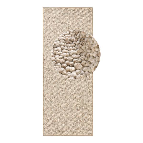 Läufer Wolly - Polypropylen / Fleece - Beige - 80 x 200 cm