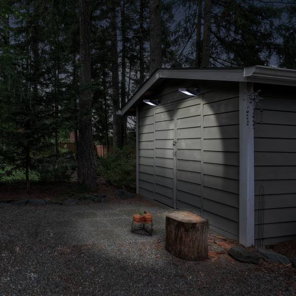 LED-Solar-Wandleuchte Pepe 2er-Set - Kunststoff - Schwarz - 1-flammig