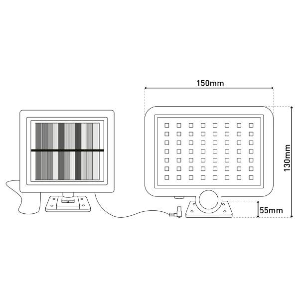 LED-Solar-Wandleuchte Pepe 2er-Set - Kunststoff - Schwarz - 1-flammig