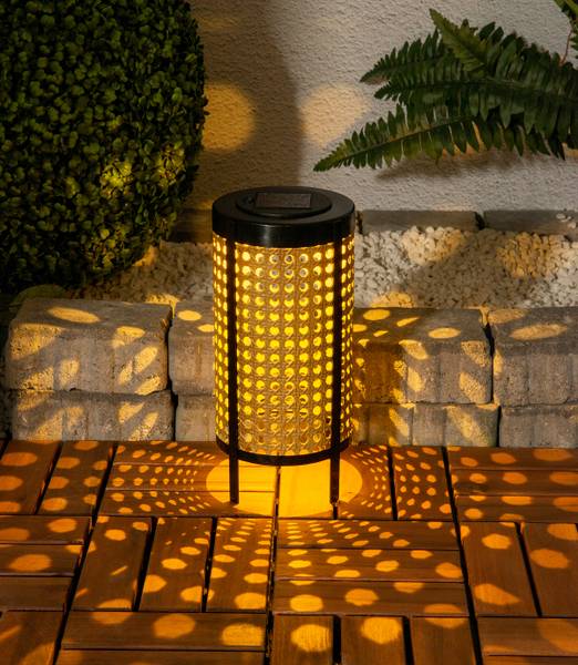 LED-Solarleuchte Patti - Aluminium - Braun / Schwarz - 1-flammig