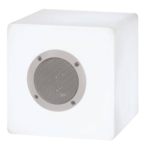 LED-/Bluetooth Würfel Cube - Kunststoff - Weiß - 1-flammig