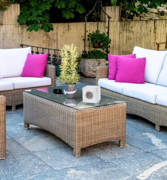 LED-/Bluetooth Würfel Cube - Kunststoff - Weiß - 1-flammig