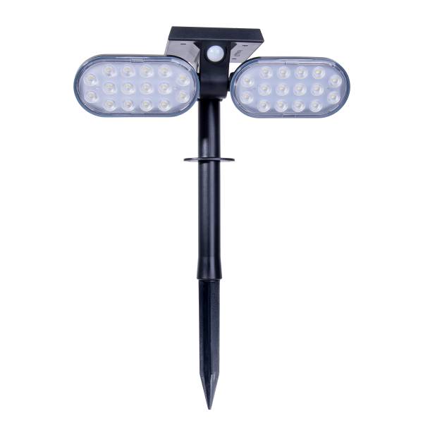 LED-Solar-Wegeleuchte Paco - Kunststoff - Schwarz - 2-flammig