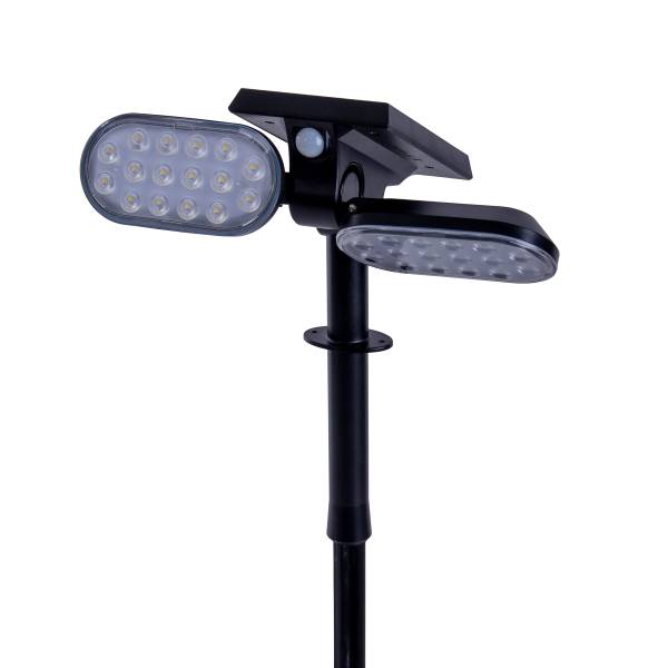 LED-Solar-Wegeleuchte Paco - Kunststoff - Schwarz - 2-flammig