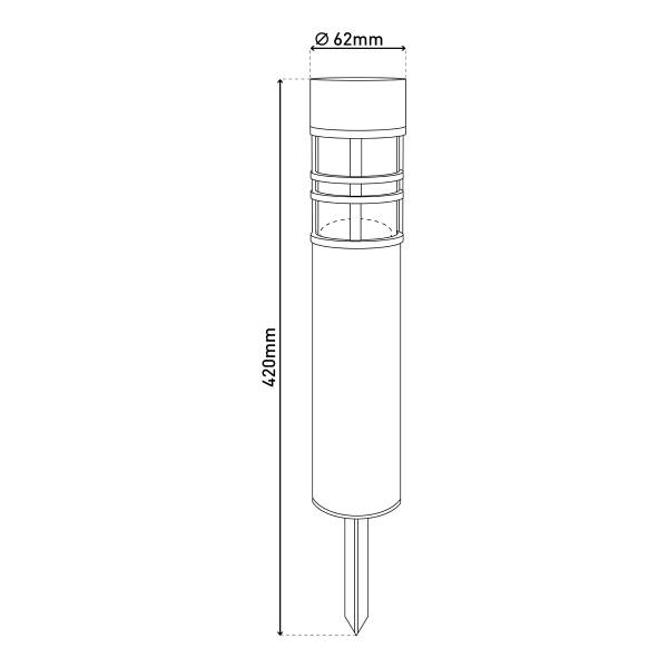 LED-Solar-Wegeleuchte Bobby 3er-Set - Edelstahl - Silber - 1-flammig