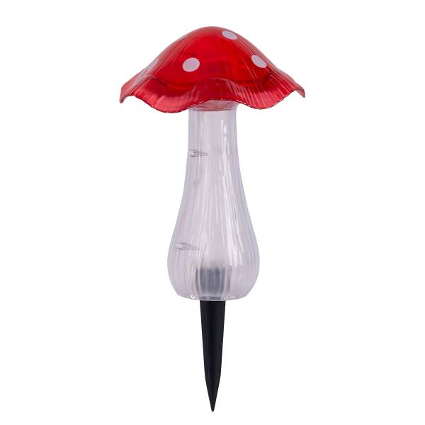 LED-Solarleuchte Mantar 2er-Set - Polyacryl - Rot / Gelb - 2-flammig