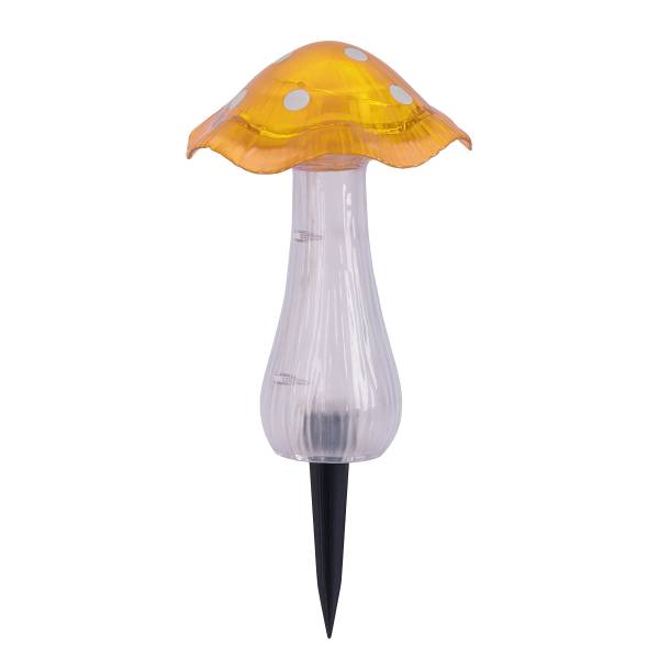LED-Solarleuchte Mantar 2er-Set - Polyacryl - Rot / Gelb - 2-flammig