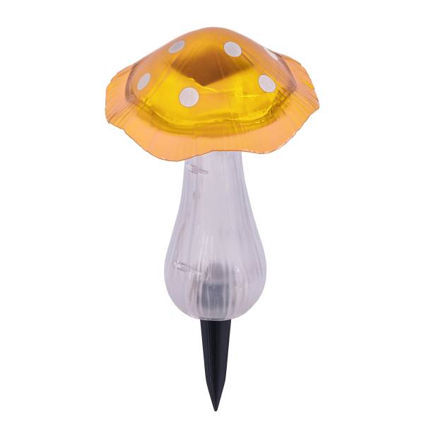 LED-Solarleuchte Mantar 2er-Set - Polyacryl - Rot / Gelb - 2-flammig