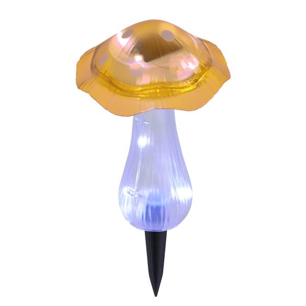LED-Solarleuchte Mantar 2er-Set - Polyacryl - Rot / Gelb - 2-flammig