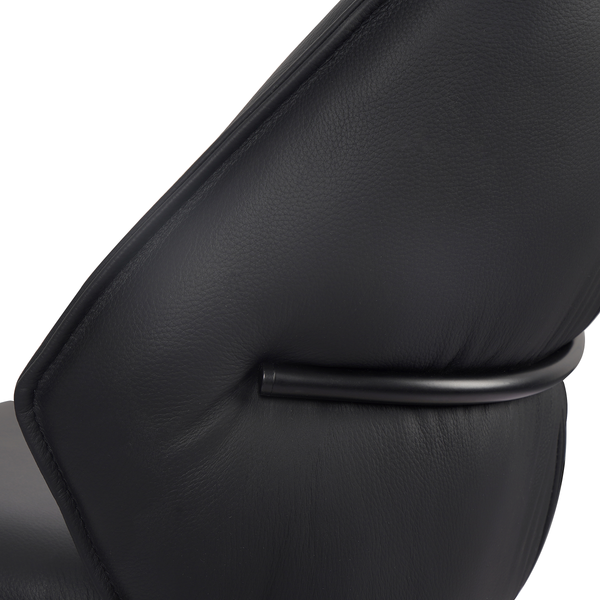 Drehbarer Polsterstuhl LINNI 2er-Set - Schwarz