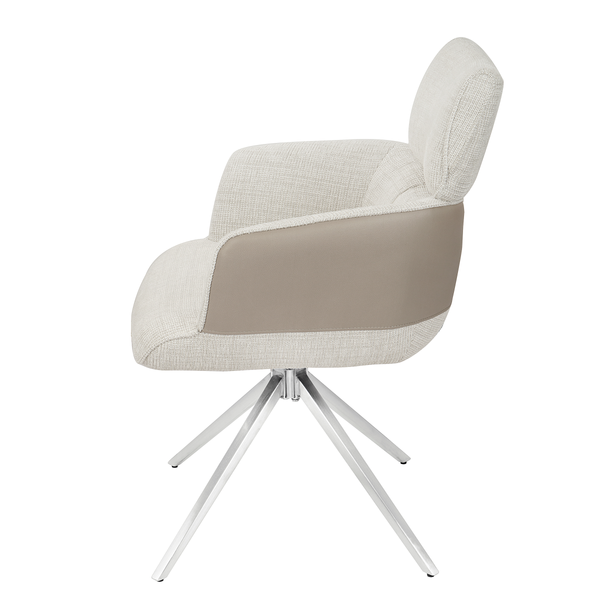 Drehbarer Armlehnenstuhl INNIK 2er-Set - Beige