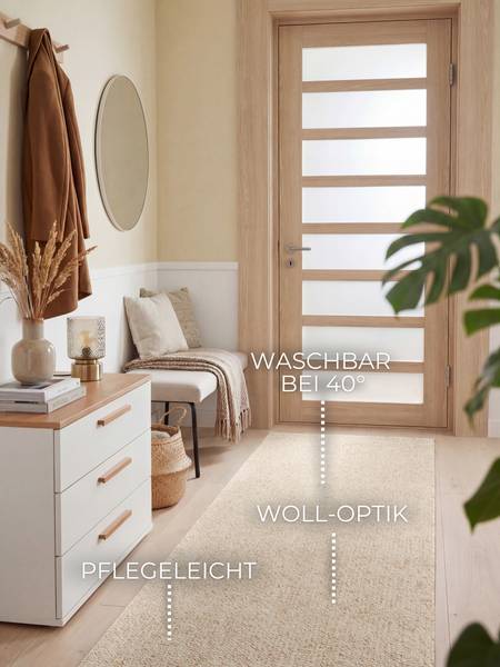 Läufer Roccoo - Polypropylen / Filz - Creme