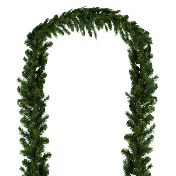 Tannengirlande FLORISTA - PVC / Metall / Pappe - Dunkelgrün